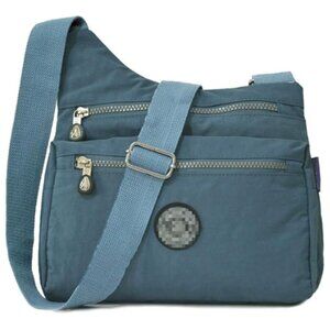 Nylon Multi-Pocket Crossbody Purse Bag for Women Travel Shoulder Bag Medium Size